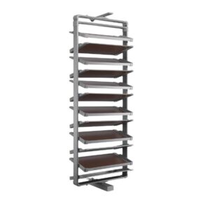 A Series Rotating Shoe Rack - 12-Tier - Fits 800-900mm Cabinet - Classic Tray Style