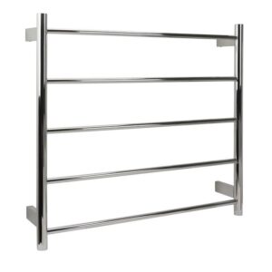 EZY FIT Heated Towel Rail - Round Tube - Dual Wired - (W750mm x H700mm) - Polished SS