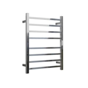 Hotwire Heated Towel Rail - Square Bar (H700mmxW530mm) with Timer - Chrome