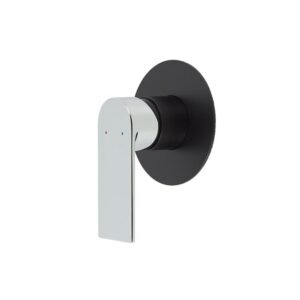 Prato Wall Mounted Bath and Shower Mixer - Luxury Matte Black With Chrome