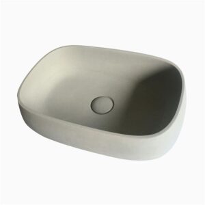 Solid Limestone Rectangle Basin - Matte Stone Finish - Above Counter Top - 500 x 340mm