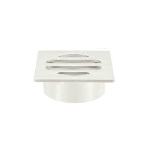 Square Brass Shower Centre Waste - 50mm Outlet - PVD Brushed Nickel