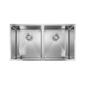 Stainless Steel Kitchen Sink - 820mm Double Bowl - Top/Under Mount