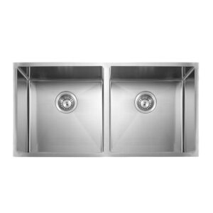 Stainless Steel Kitchen Sink - 865mm Double Bowl - Top/Under Mount