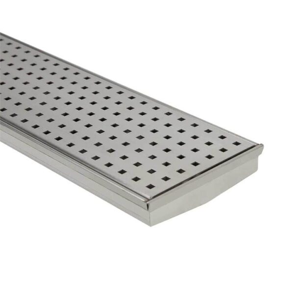 Tetra Shower Grate - Square Holes - 316 Stainless Steel - 120mm width Standard Length