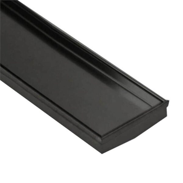 Tile Insert Shower Grate - Stainless Steel - 120mm width Standard Length - Gunmetal Grey